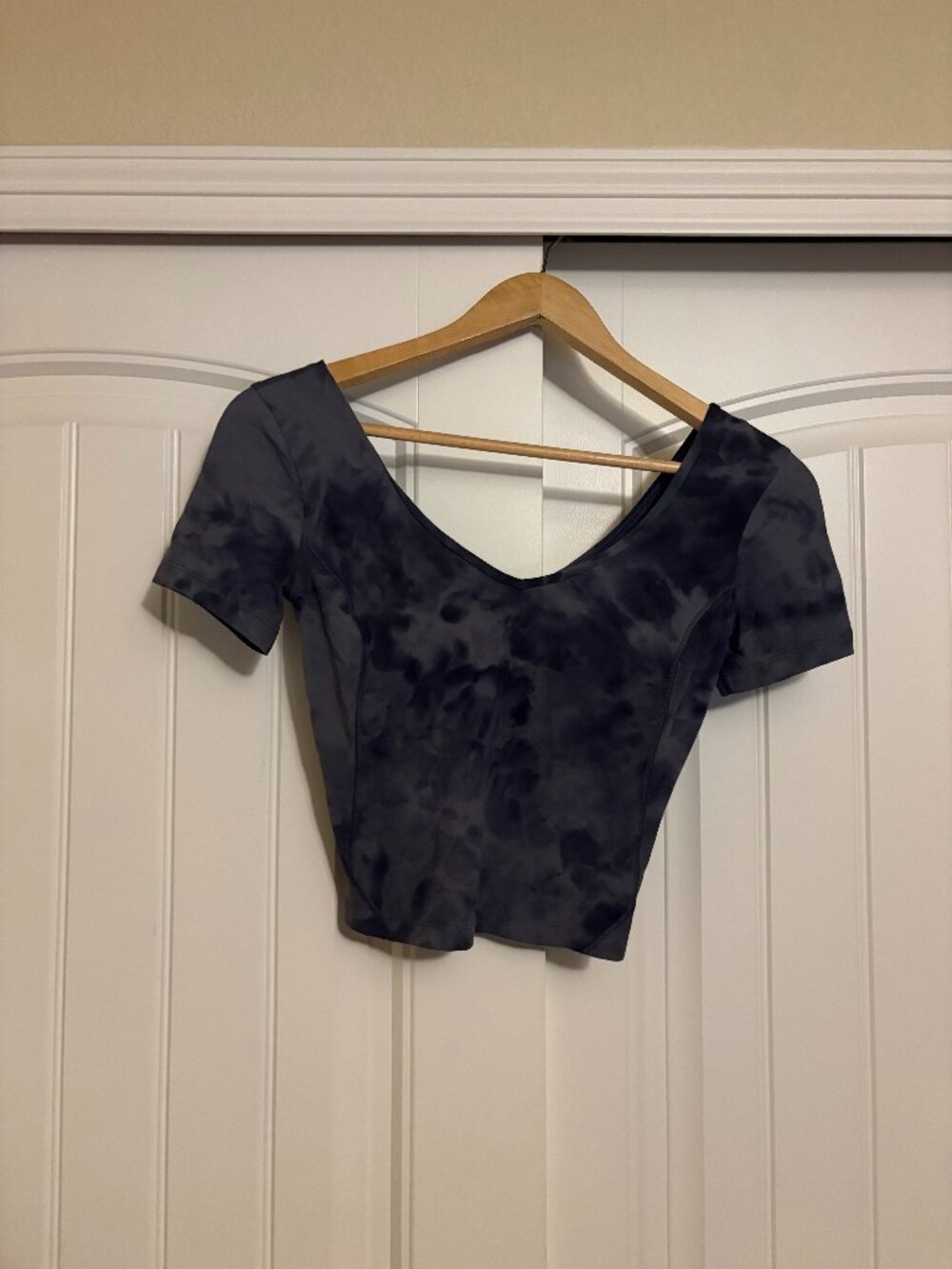 Lululemon Align T-Shirt 2 Diamond Dye Pitch Grey Graphite Grey Short Sleeve Crop